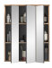 Spiegelschrank >Mason< in nox oak/spiegelglas - 60x77x18cm (BxHxT)