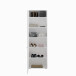Garderobenschrank >Linus< in weiß/weiß hochglanz - 55x190x37cm (BxHxT)