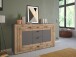 Sideboard >Fayetteville I< in grau/grau - 160x90x40cm (BxHxT)
