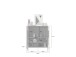 Highboard >Fayetteville I< in grau/grau - 120x117x37cm (BxHxT)