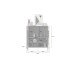 Highboard >Fayetteville I< in grau/grau - 120x117x37cm (BxHxT)