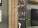 Vitrine >Fayetteville I< in grau/grau - 60x194x37cm (BxHxT)