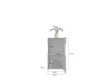 Stauraumschrank >Fayetteville I< in grau/grau - 60x117x37cm (BxHxT)
