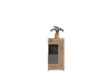 Stauraumschrank >Fayetteville I< in grau/grau - 60x117x37cm (BxHxT)