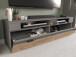 TV-Board >Fayetteville I< in grau/grau - 140x43x40cm (BxHxT)