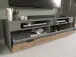 TV-Board >Fayetteville I< in grau/grau - 140x43x40cm (BxHxT)