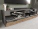 TV-Board >Fayetteville I< in grau/grau - 140x43x40cm (BxHxT)