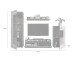 Wohnwand >Fayetteville I< in grau/grau - 290x195x40cm (BxHxT)