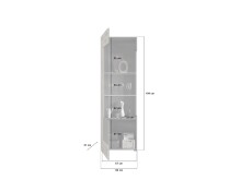 Wohnwand >Fayetteville II< in grau/grau - 350x195x40cm (BxHxT)