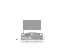 Wohnwand >Fayetteville II< in grau/grau - 350x195x40cm (BxHxT)