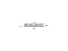 Wohnwand >Fayetteville II< in grau/grau - 350x195x40cm (BxHxT)
