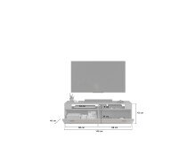 Wohnwand >Fayetteville II< in grau/grau - 350x195x40cm (BxHxT)