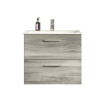 Waschtisch-Set >Yorktown I< in rauchsilber/rauchsilber - 60x52x44cm (BxHxT)
