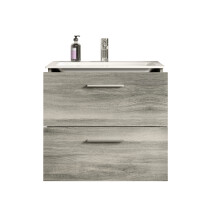 Waschtisch-Set >Yorktown I< in rauchsilber/rauchsilber - 60x52x44cm (BxHxT)