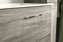 Waschtisch-Set >Yorktown I< in rauchsilber/rauchsilber - 60x52x44cm (BxHxT)