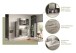 Waschtisch-Set >Yorktown I< in rauchsilber/rauchsilber - 60x52x44cm (BxHxT)
