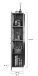 Midischrank >Yorktown I< in rauchsilber/rauchsilber - 30x136x31cm (BxHxT)