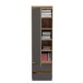 Garderobenschrank >Tennessee I< in eiche/grau - 54x190x35cm (BxHxT)