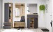 Garderobenschrank >Tennessee I< in eiche/grau - 54x190x35cm (BxHxT)