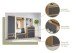 Garderobenschrank >Tennessee I< in eiche/grau - 54x190x35cm (BxHxT)