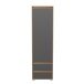 Garderobenschrank >Tennessee I< in eiche/grau - 54x190x35cm (BxHxT)