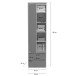 Garderobenschrank >Tennessee I< in eiche/grau - 54x190x35cm (BxHxT)