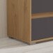 Garderobenschrank >Tennessee I< in eiche/grau - 54x190x35cm (BxHxT)