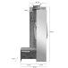 Kompaktgarderobe >Tennessee I< in eiche/grau - 90x189x39cm (BxHxT)