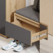Kompaktgarderobe >Tennessee I< in eiche/grau - 90x189x39cm (BxHxT)