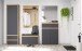 Sitzbank >Tennessee I< in eiche/grau - 76x44x35cm (BxHxT)