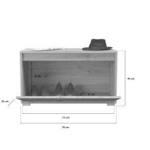 Garderoben-Set >Tennessee II< in eiche/grau - 145x190x35cm (BxHxT)