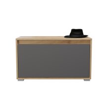 Garderoben-Set >Tennessee II< in eiche/grau - 145x190x35cm (BxHxT)