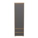 Garderoben-Set >Tennessee II< in eiche/grau - 145x190x35cm (BxHxT)