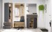 Garderoben-Set >Tennessee II< in eiche/grau - 145x190x35cm (BxHxT)