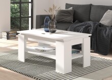Couchtisch >Twin Lakes I< in weiß/weiß - 100x45x60cm (BxHxT)