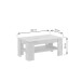 Couchtisch >Twin Lakes I< in nox oak/nox oak - 100x45x60cm (BxHxT)