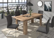 Esstisch >Twin Lakes I< in nox oak/nox oak - 200x76x90cm (BxHxT)
