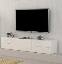 TV-Board >Mercogliano< in Weiß Hochglanz -...