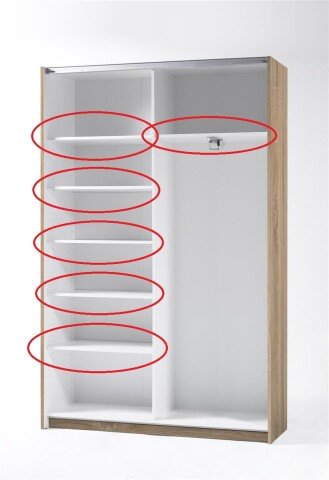 Einlegeboden >Fred< in Weiß - 60.2x1.5x26cm (BxHxT)