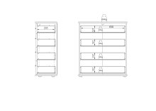 Kommode >Vermilion< in Weiß matt - 93x103.9x41.3cm (BxHxT)