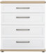 Kommode >Vermilion< in Weiß matt - 93x103.9x41.3cm (BxHxT)