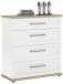 Kommode >Vermilion< in Weiß matt - 93x103.9x41.3cm (BxHxT)