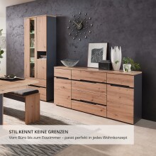 Sideboard >Meagan< in Artisan Eiche - 165x82x44cm (BxHxT)