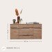 Sideboard >Meagan< in Artisan Eiche - 165x82x44cm (BxHxT)
