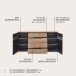 Sideboard >Meagan< in Artisan Eiche - 165x82x44cm (BxHxT)