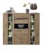 Highboard >Meagan< in Artisan Eiche - 145x127x38cm (BxHxT)