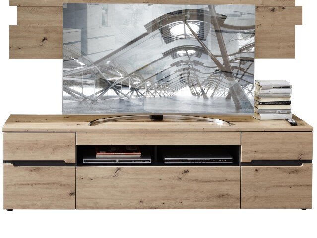TV-Board >Meagan< in Artisan Eiche - 192x53x47cm (BxHxT)