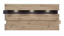 Wandregal >Meagan< in Artisan Eiche - 202x93x26cm (BxHxT)