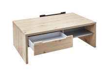 Couchtisch >Meagan< in Artisan Eiche - 110x40x65cm (BxHxT)