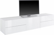 TV-Board >Mercogliano< in Weiß-Hochglanz - 170x47.7x40cm (BxHxT)